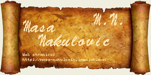 Maša Nakulović vizit kartica